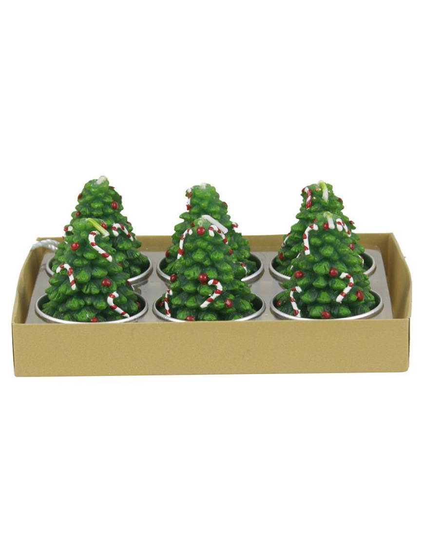 CHRISTMAS TREE TEA LIGHT 6 pieces