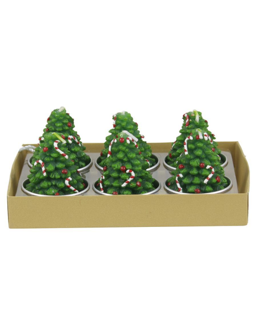 TEA-LIGHT ALBERO NATALE 6pezzi