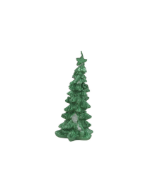 CANDELA VERDE ALBERO ADDOBBATO 15cm