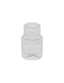 TRANSPARENT GLASS CANDLE HOLDER 4.5x7cm