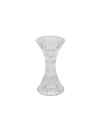 TRANSPARENT GLASS CANDLE HOLDER 7x16cm