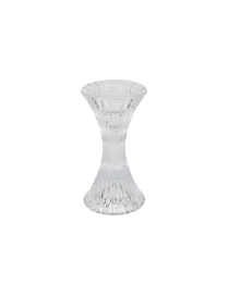 TRANSPARENT GLASS CANDLE HOLDER 7x20cm