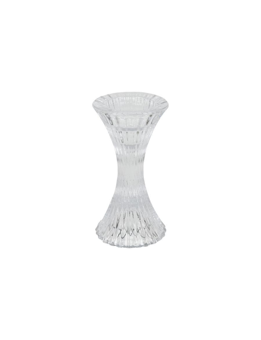 TRANSPARENT GLASS CANDLE HOLDER 7x20cm