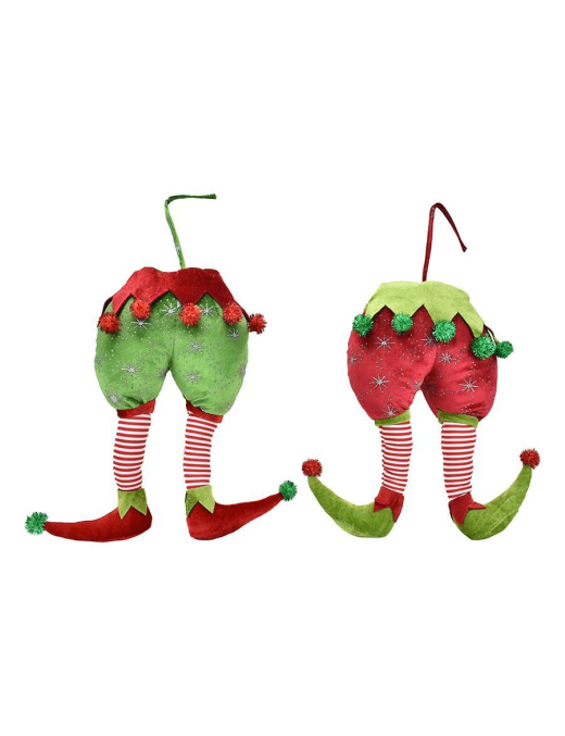 DECORAZIONE GAMBE ELFO 36x13x40cm