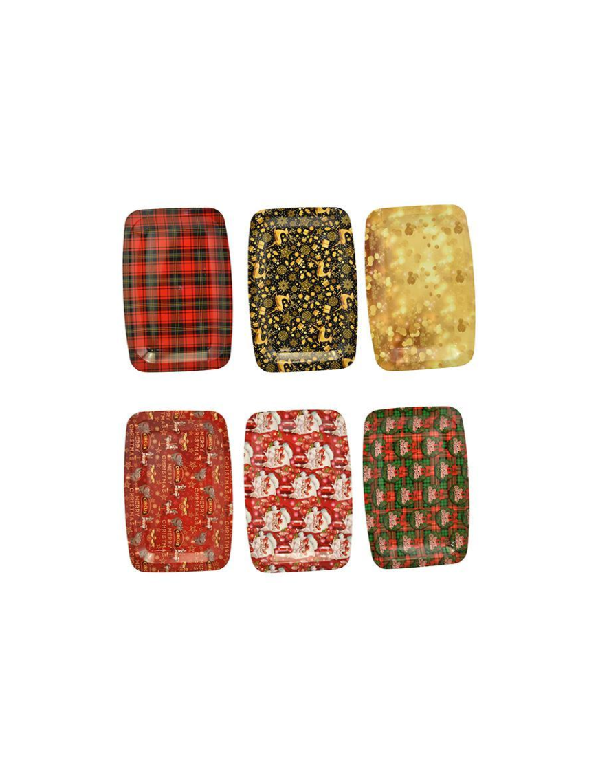 CHRISTMAS LINE RECTANGULAR TRAY 33x22cm