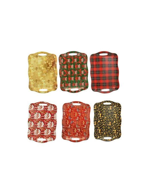CHRISTMAS LINE RECTANGULAR TRAY 34x23cm