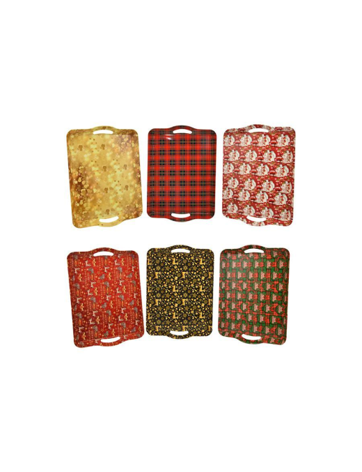 CHRISTMAS LINE RECTANGULAR TRAY 45x33cm