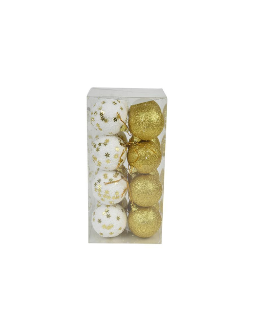 GOLD SPHERES 6cm 16 pieces