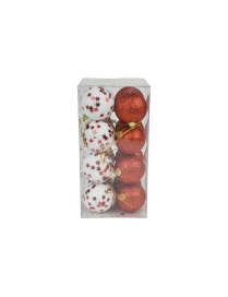 RED SPHERES 6cm 16 pieces