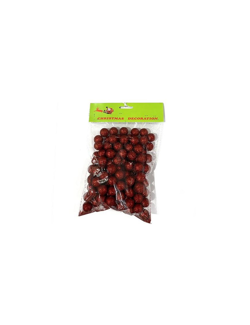 RED DECOUPAGE SPHERES 2cm
