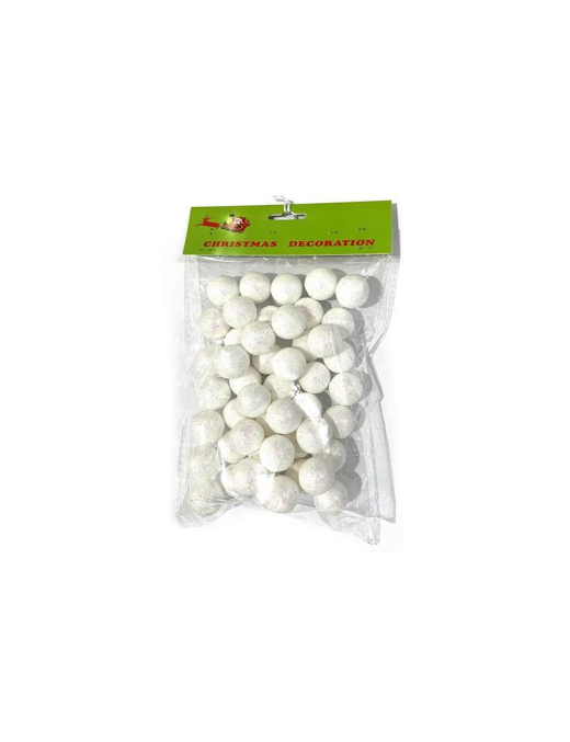 WHITE DECOUPAGE BALLS 2.5cm