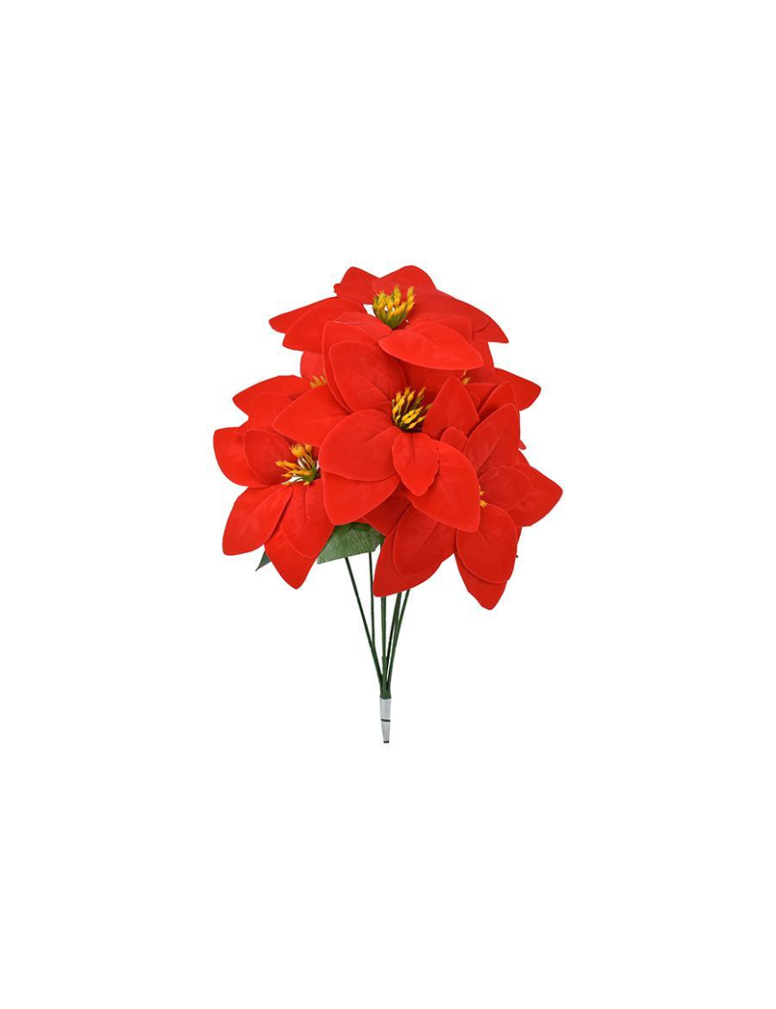 STELLA DI NATALE ROSSO MAZZO 50cm