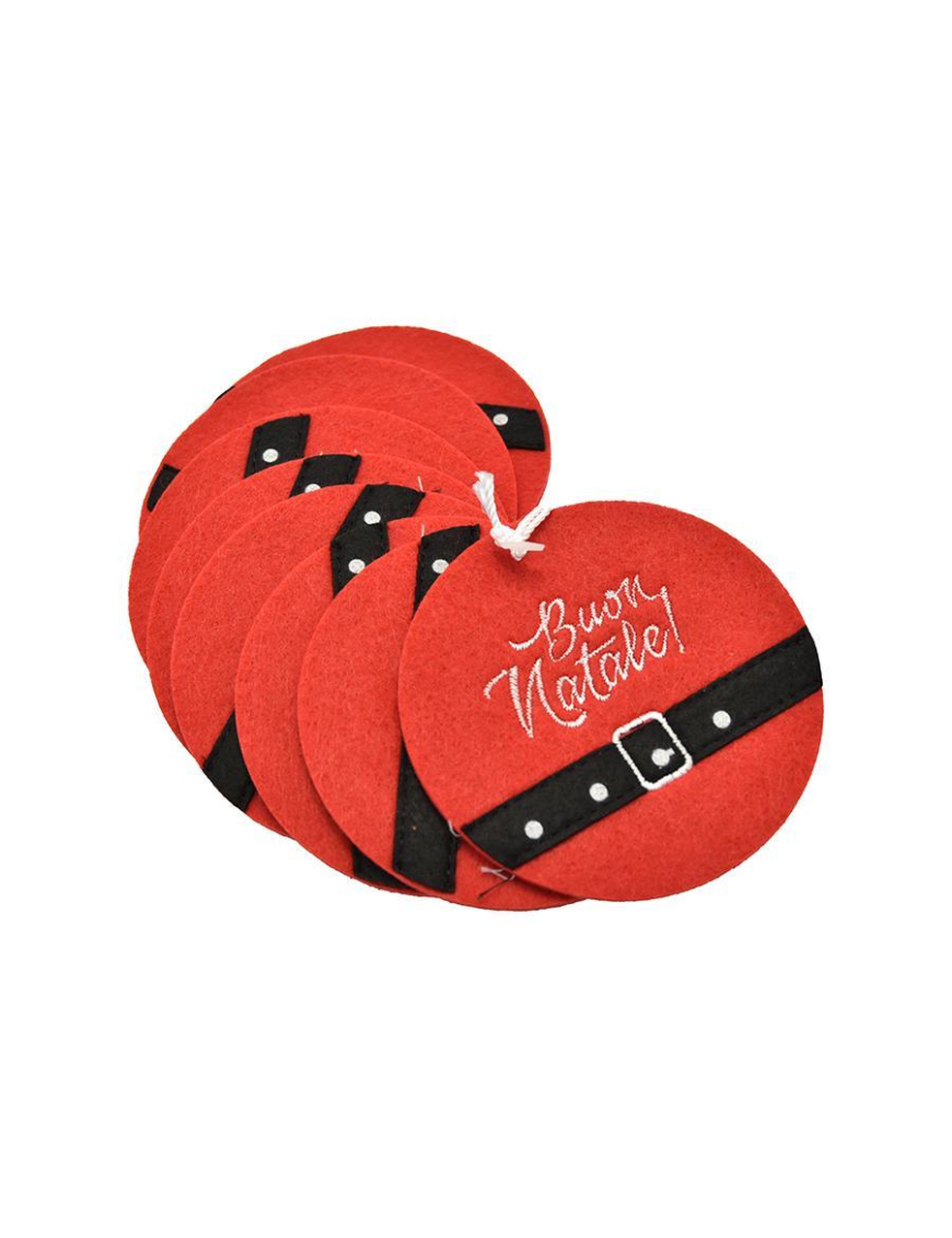 MERRY CHRISTMAS COASTER 10cm 6p