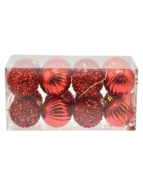 RED SPHERES 6cm 16 pieces