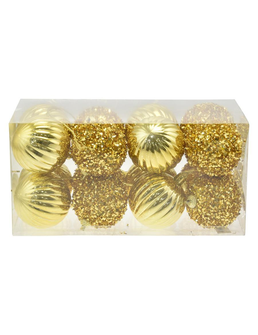 SFERE ORO   6cm 16pezzi