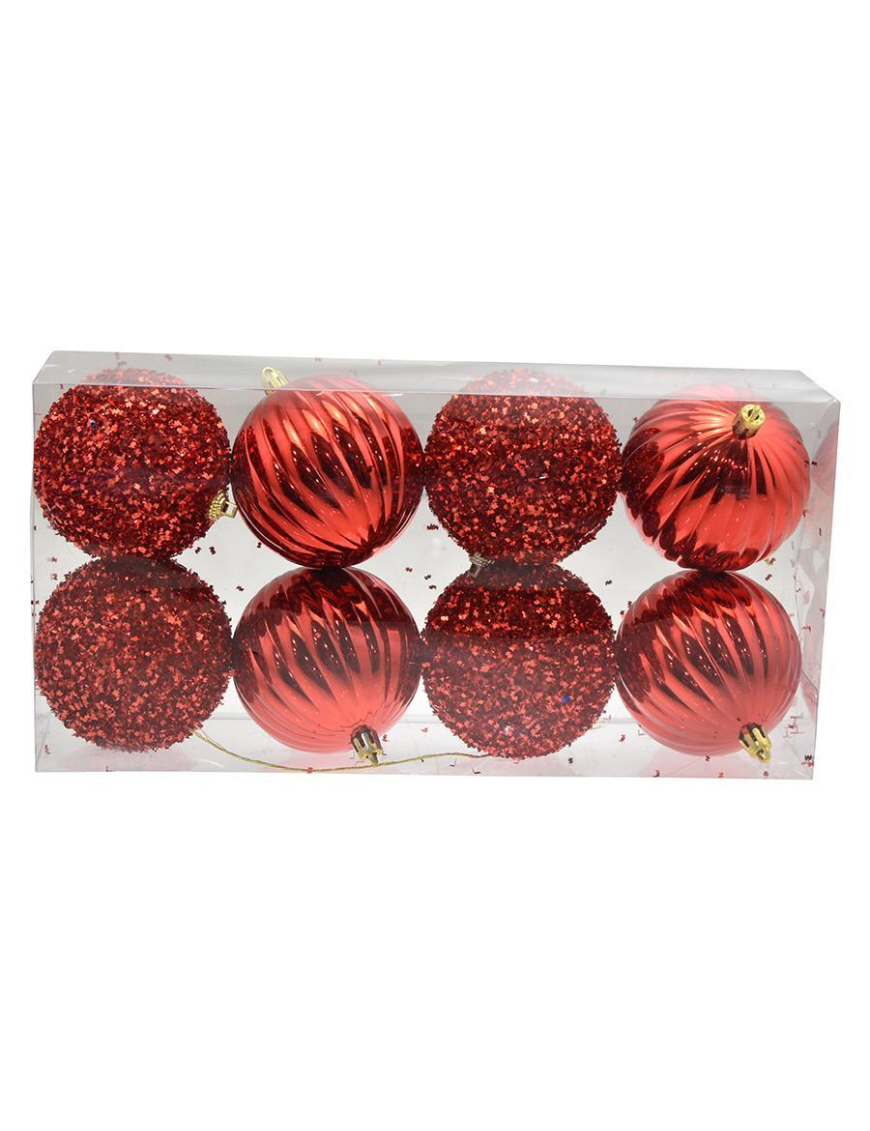 SFERE ROSSO   8cm 8pezzi