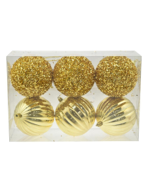 SFERE ORO  10cm 6pezzi