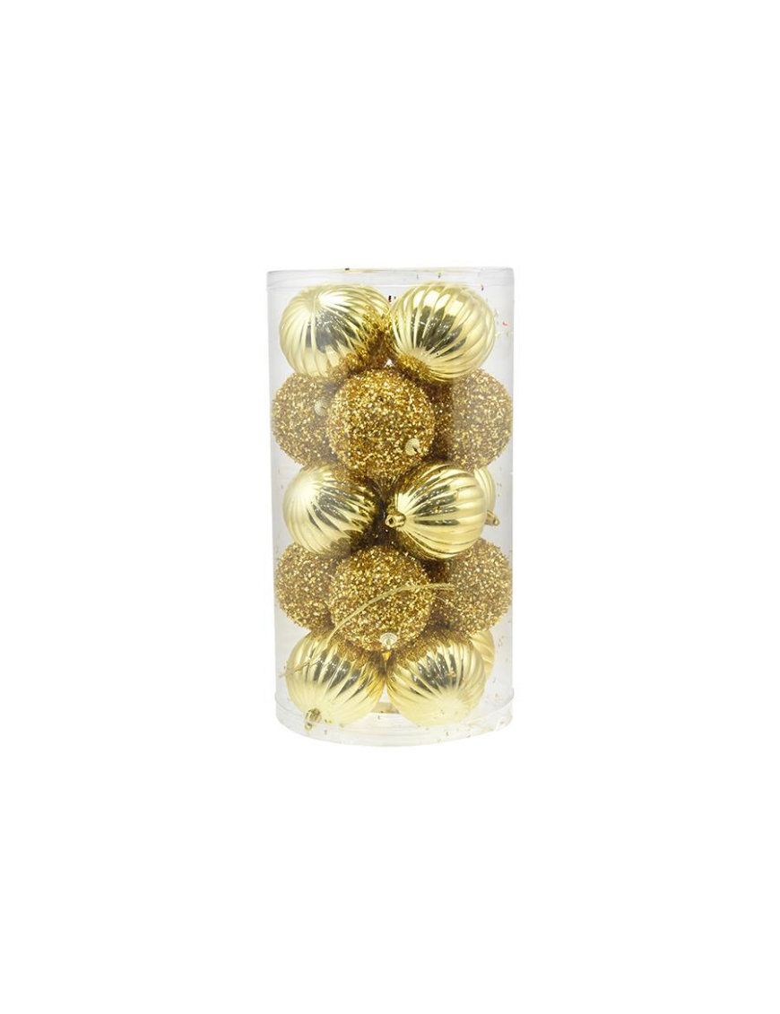 GOLD SPHERES 8cm 20 pieces