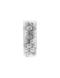 SILVER SPHERES 6cm 40 pieces
