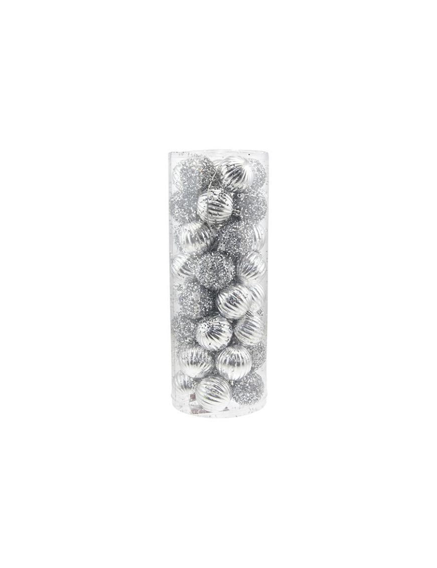 SFERE ARGENTO  6cm 40pezzi