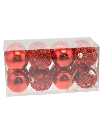 RED SPHERES 6cm 16 pieces