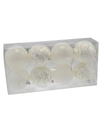 SFERE IRIDESCENTE   8cm 8pezzi