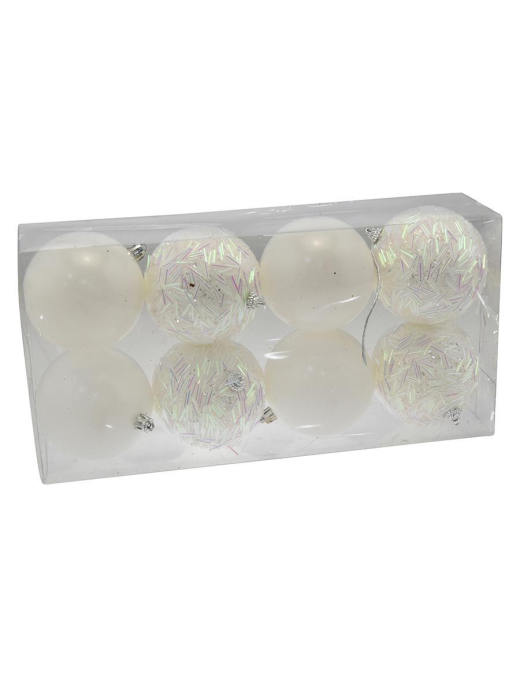 SFERE IRIDESCENTE   8cm 8pezzi
