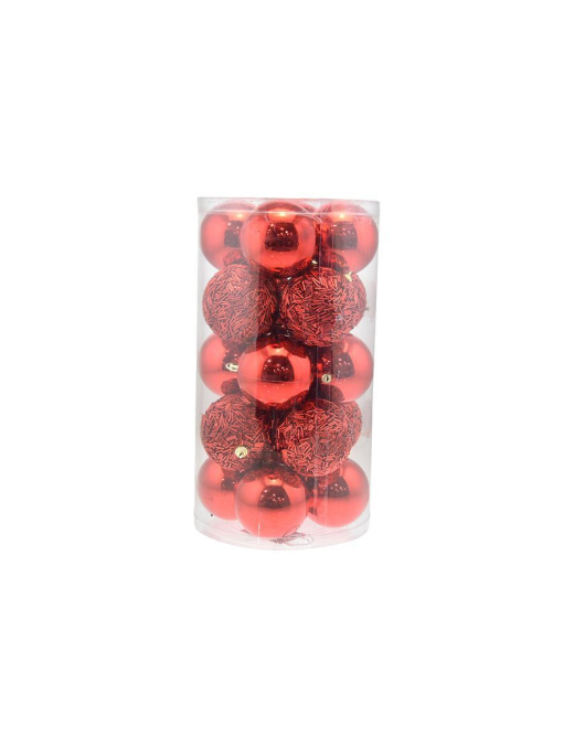 SFERE ROSSO  8cm 20pezzi