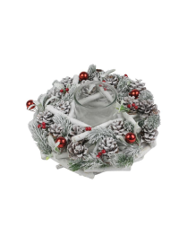 BIANCO PORTA TEA-LIGHT  20cm 1 POSTO