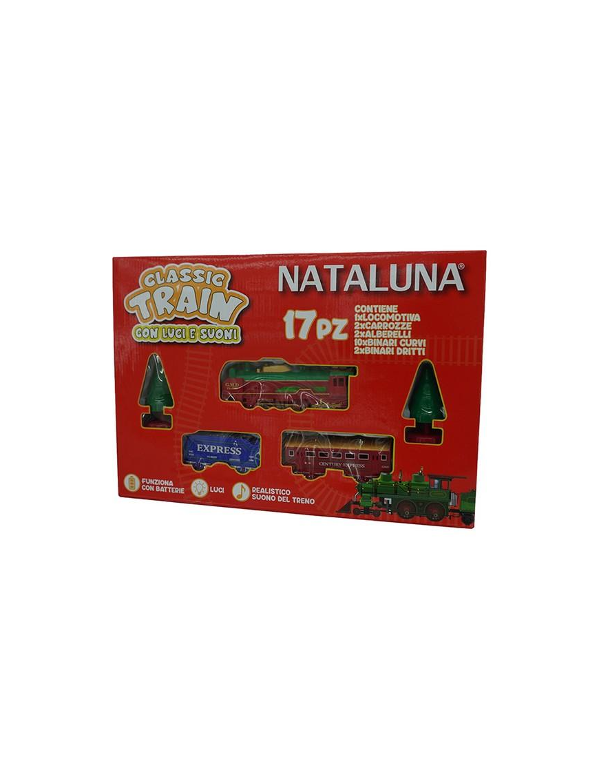 BATTERY-OPERATED TRAIN WITH LIGHTS AND SOUNDS 17 pieces