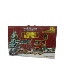 BATTERY-OPERATED TRAIN WITH LIGHTS + MUSIC 56x7x37