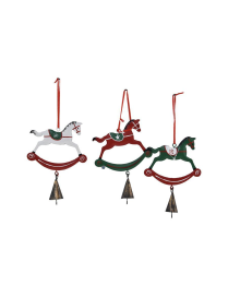 ROCKING HORSE HANGER 11x14cm assorted colors
