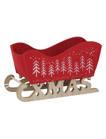 SLITTA XMAS 22x9x13cm ROSSO