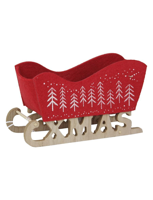 SLITTA XMAS 22x9x13cm ROSSO