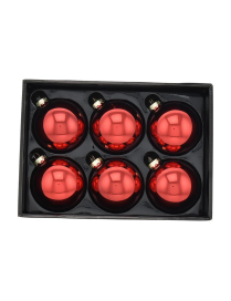 SFERE ROSSO LUCIDO  8cm 6pezzi