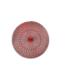 38cm RED ROUND PVC PLACEMAT