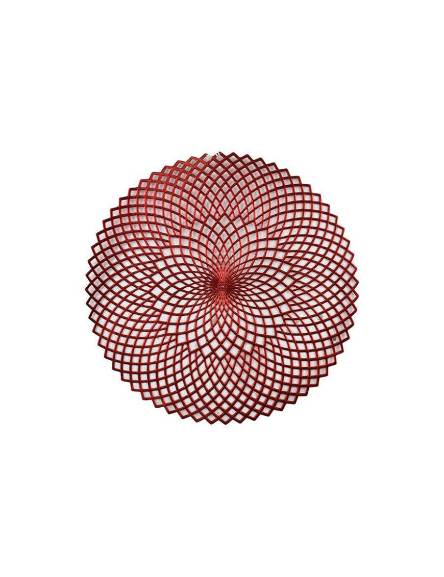 38cm RED ROUND PVC PLACEMAT