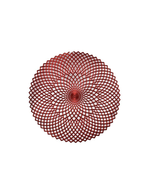 38cm RED ROUND PVC PLACEMAT