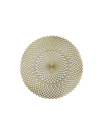 38cm Gold Round PVC Placemat