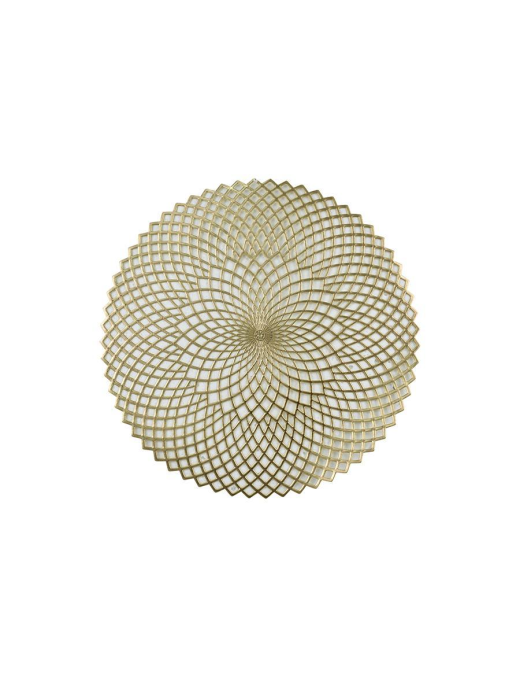 38cm Gold Round PVC Placemat