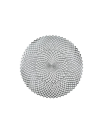 38cm Round PVC Placemat Silver