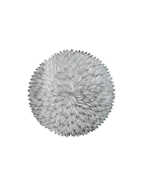 38cm Round PVC Placemat Silver