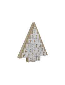 CALENDARIO AVVENTO ALBERO 32x6x38cm