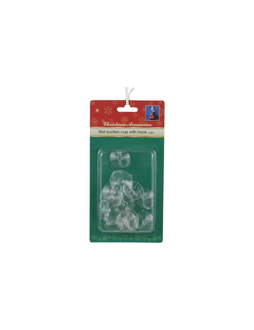 BLISTER VENTOSE CON GANCI PLASTICA 3cm 12p