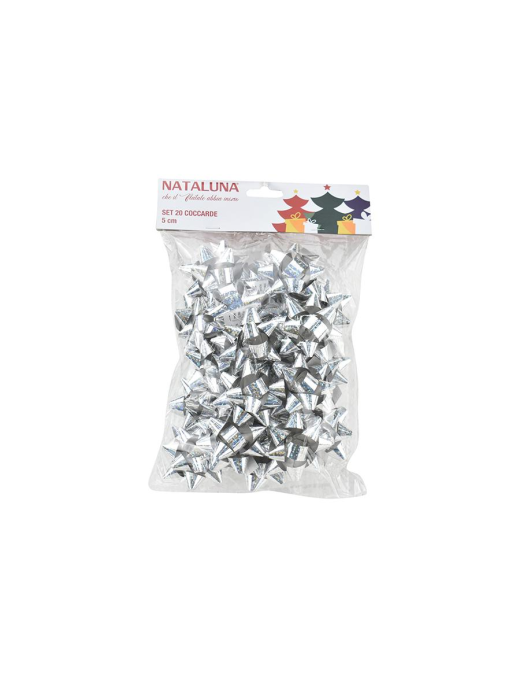 COCCARDE  5cm 20pezzi ARGENTO