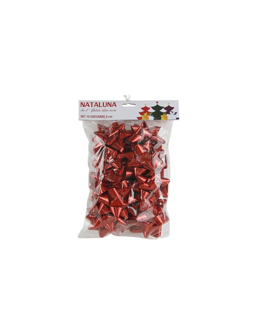 COCCARDE  8cm 15pezzi ROSSO