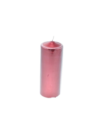 ROSSO METALLIZZATO CANDELA PILLAR  7,5x20cm