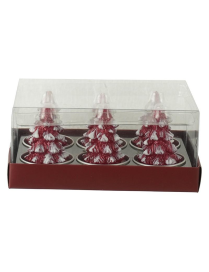 M.134 TEA-LIGHT ALBERO ROSSO 3,8cm 6pz