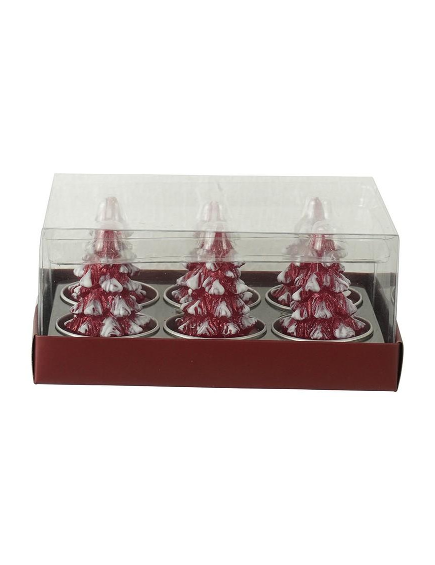 M.134 TEA-LIGHT ALBERO ROSSO 3,8cm 6pz