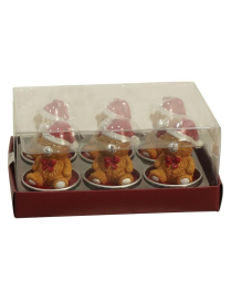 M.013 TEA-LIGHT ORSO 3,8cm 6pz